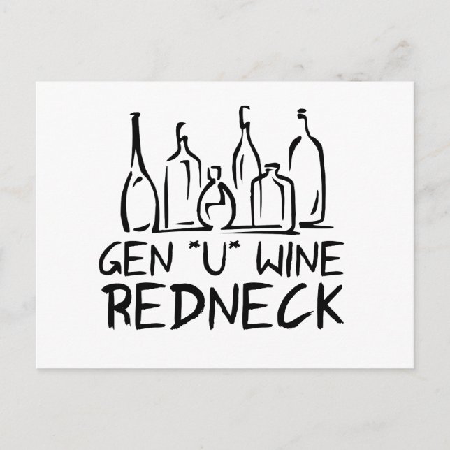Postal Genuina Gen*U*Vino Redneck (Anverso)