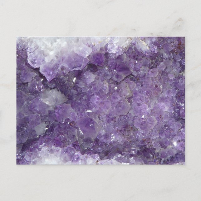 Postal Geode de Ametist - Gemstone de cristal violeta (Anverso)
