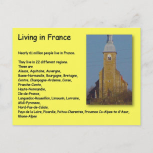 Postal Geografía, estudios sociales, vivir en Francia