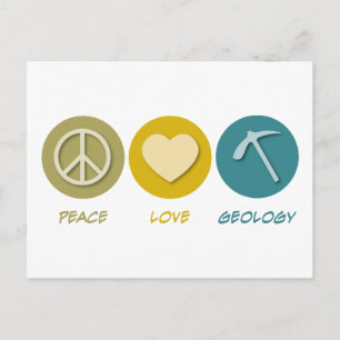 Postal Geología del amor por la paz