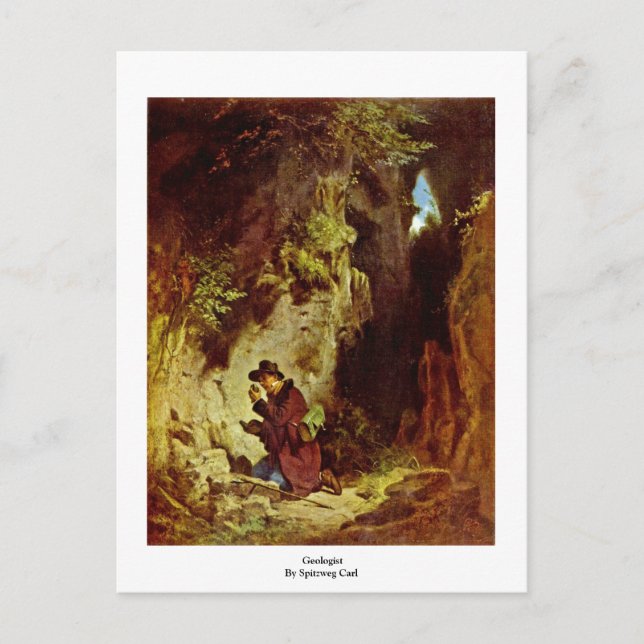 Postal Geólogo De Spitzweg Carl (Anverso)