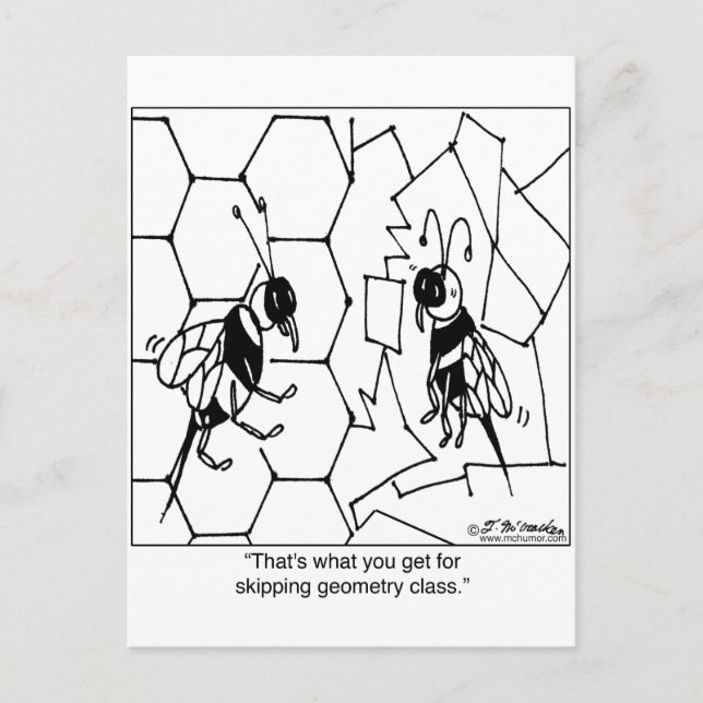 Postal Geometría de abee (Anverso)