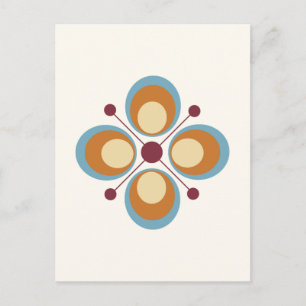 Postal Geometría de colores retro