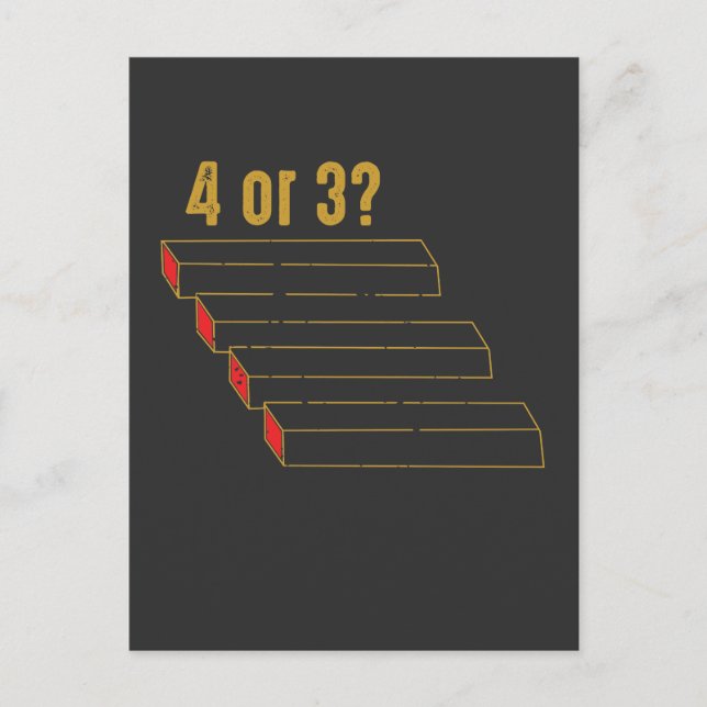 Postal Geometría de la ilusión óptica Magos (Anverso)