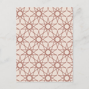 Postal Geometría de la Rosa de la Alhambra