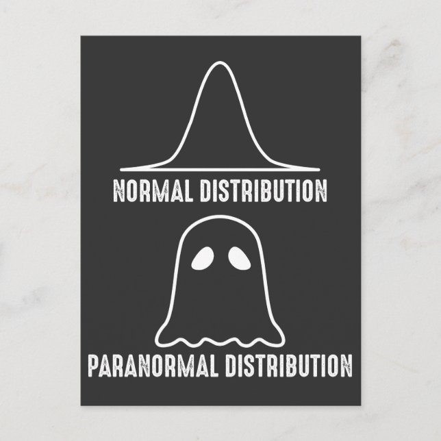 Postal Geometría Math Ghost Distribución paranormal (Anverso)