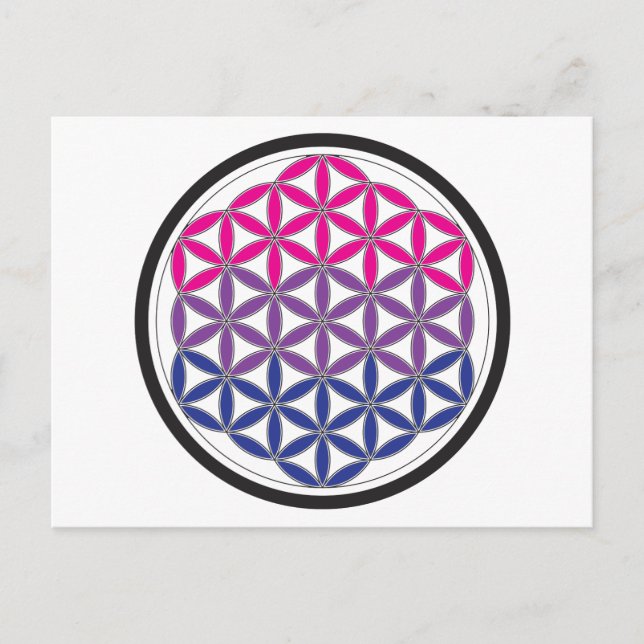 Postal geometría sagrada bi (Anverso)