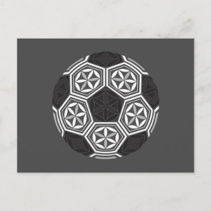 Postal geometría sagrada de fútbol