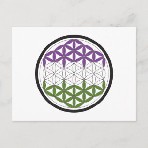 Postal geometría sagrada de genderQueer