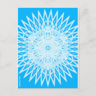 Postal geometría sagrada del chakra brillante de la