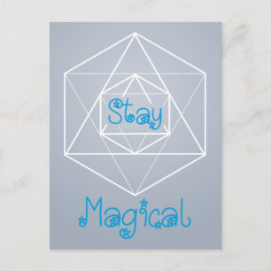 Postal Geometría sagrada "Stay Magical"