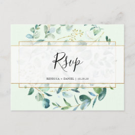 Postal Geometric Eucalyptus Greenery Rsvp