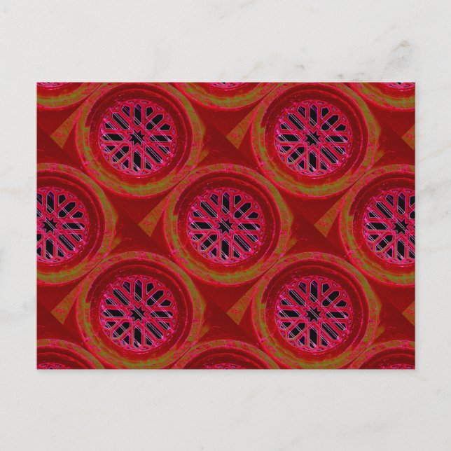 postal geométrica roja (Anverso)