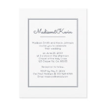 Geométrico moderno | Boda azul simple