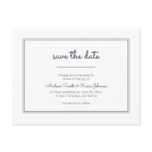 Geométrico moderno | Boda azul simple