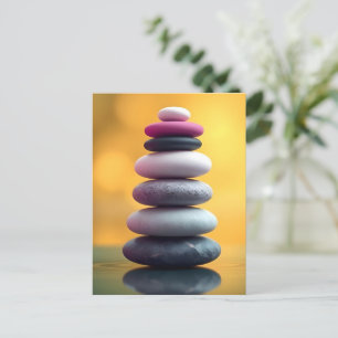 Postal Geométrico Zen Espiritual Balanceado Stones Arte