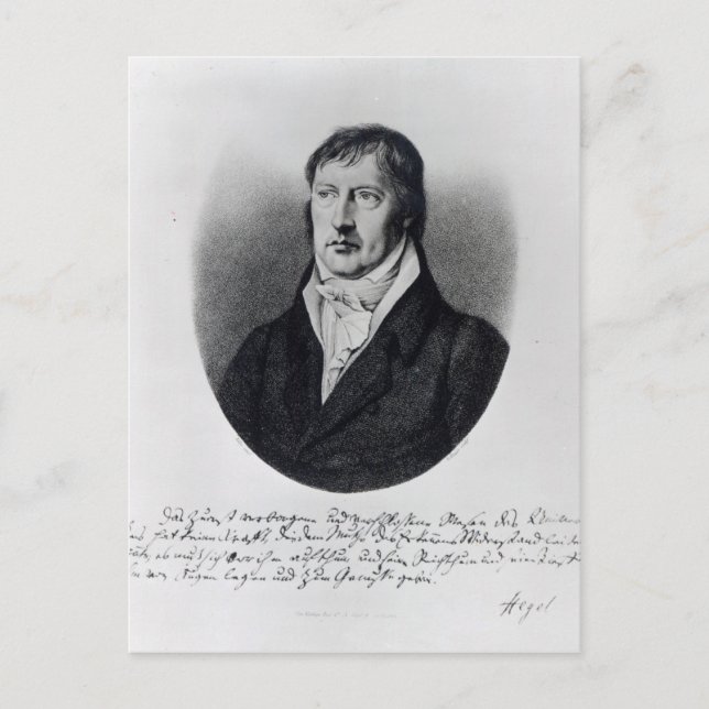 Postal Georg Wilhelm Friedrich Hegel (Anverso)