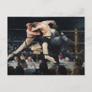 Postal George Bellows Stag sobre el arte del boxeo de Sha