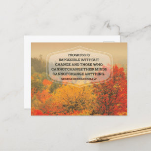 Postal George Bernard Shaw Cita Inspiradora "Cambio"