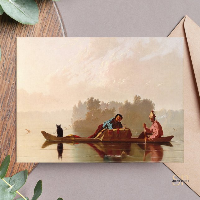 Postal George Caleb Bingham Fur Traders Missouri (Subido por el creador)