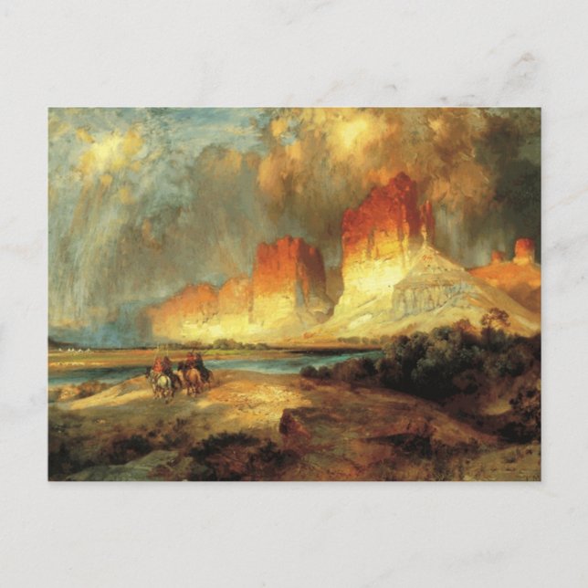 Postal George Catlin - Acantilados del Alto Colorado (Anverso)