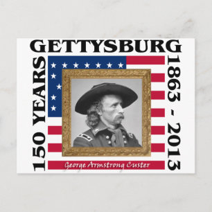 Postal George Custer - 150° Aniversario de Gettysburg