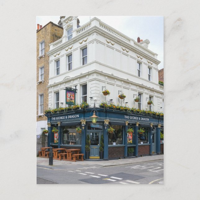 Postal George & Dragon, Fitzrovia, Londres Reino Unido (Anverso)