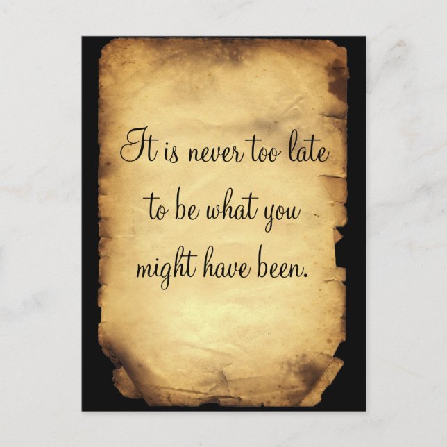 Postal George Eliot's quote on life (Anverso)