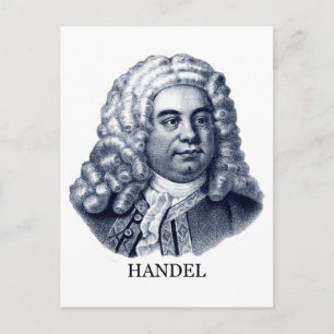 Postal George Frideric Handel, azul