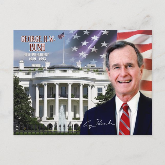 Postal George H. W. Bush - 41° Presidente de los Estados  (Anverso)