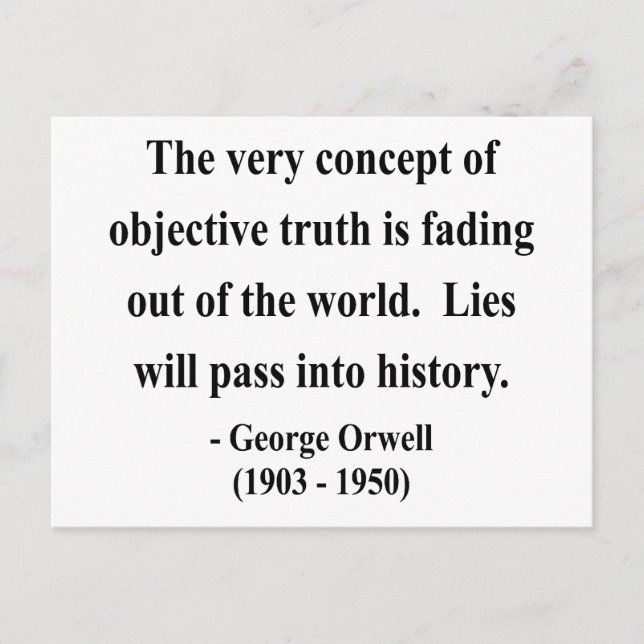 Postal George Orwell Cita 7a (Anverso)