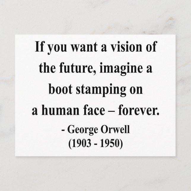 Postal George Orwell Cita 9a (Anverso)