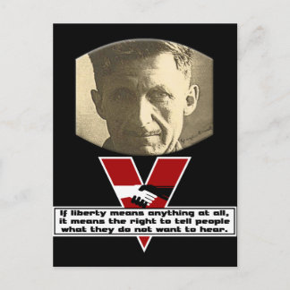Postal George Orwell - Libertad