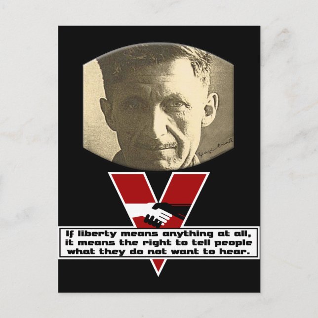 Postal George Orwell - Libertad (Anverso)