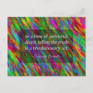 Postal George Orwell Truth Postcard