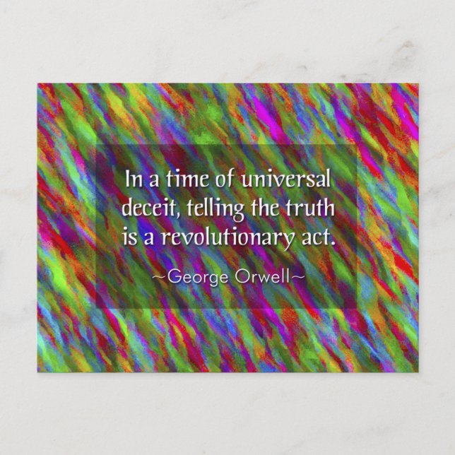 Postal George Orwell Truth Postcard (Anverso)