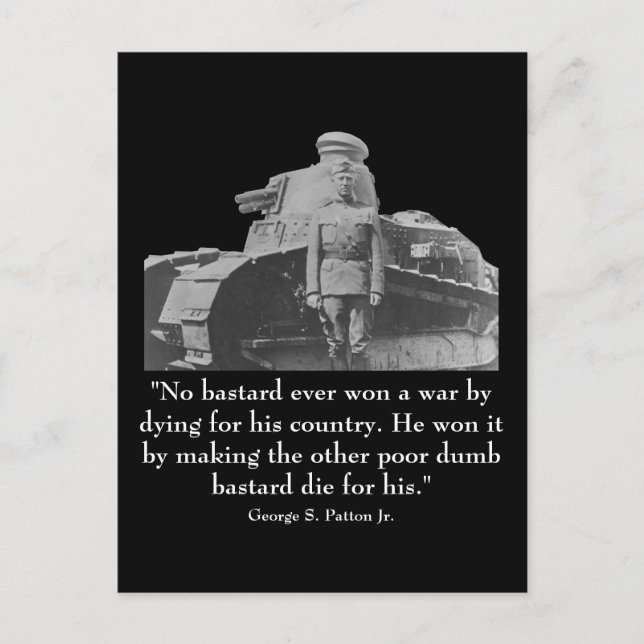 Postal George Patton y Cita (Anverso)