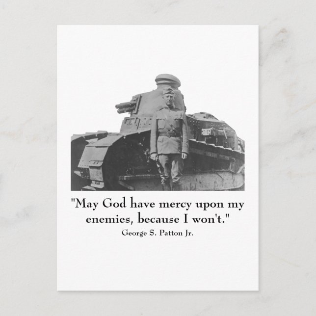 Postal George Patton y Cita (Anverso)