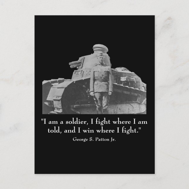 Postal George Patton y Cita (Anverso)