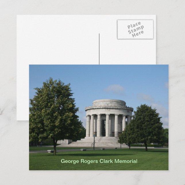 Postal George Rogers Clark Memorial Vincennes Indiana (Anverso / Reverso)