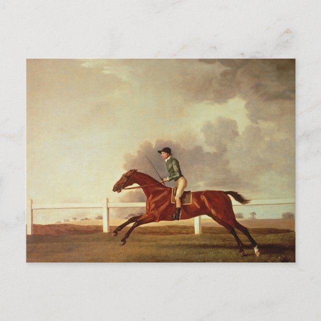 Postal George Stubbs | Bay Malton con John Singleton Up, (Anverso)