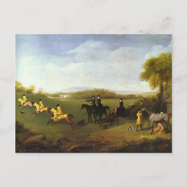 Postal George Stubbs - Caballos de carreras perteneciente (Anverso)