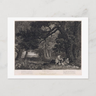 Postal George Stubbs   Tiroteo, placa 4, grabado por Wil