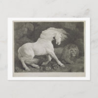 George Stubbs | Un caballo asustado por un león, e