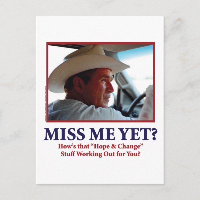 Postal George W Bush - Miss Yo Todavía (Anverso)