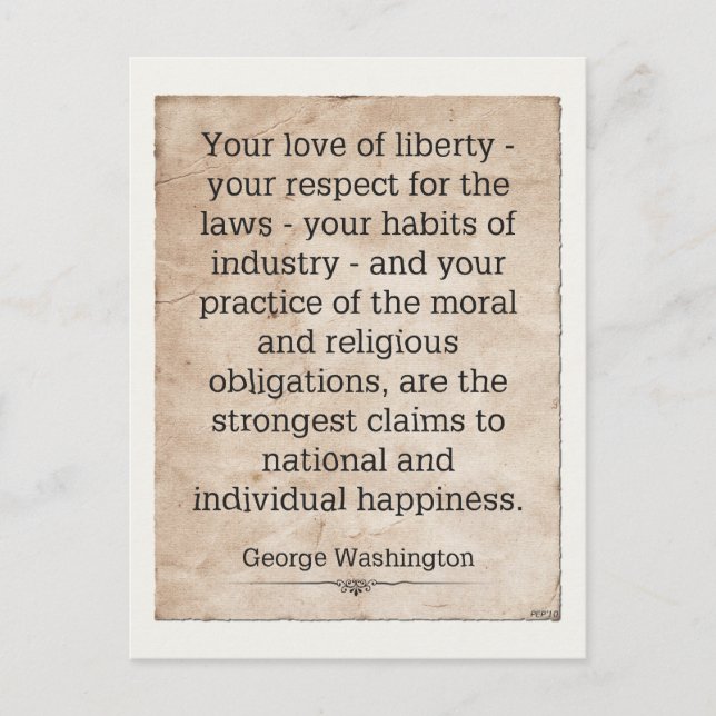 Postal George Washington (Anverso)