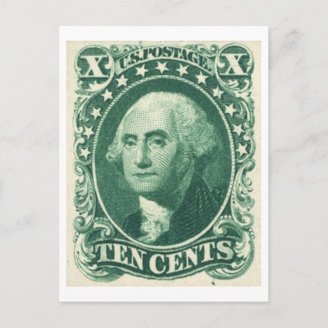 Postal George Washington: 10 centavos de rehén estadounid (Anverso)