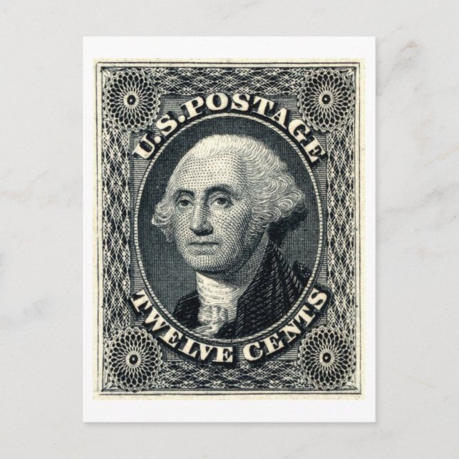 Postal George Washington: 12 centavos de rehén estadounid (Anverso)