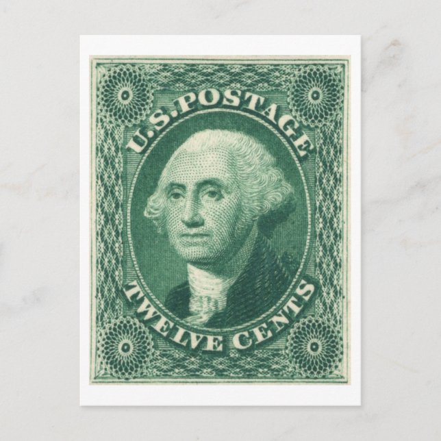 Postal George Washington: 12 centavos de rehén estadounid (Anverso)