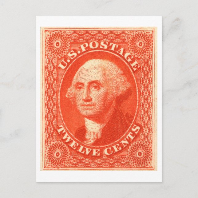 Postal George Washington: 12 centavos de rehén estadounid (Anverso)